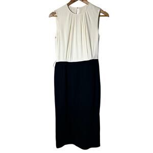 Michael Kors Dress‎ Size 4 Vintage Classic Timeless Wool Blend Cream Black